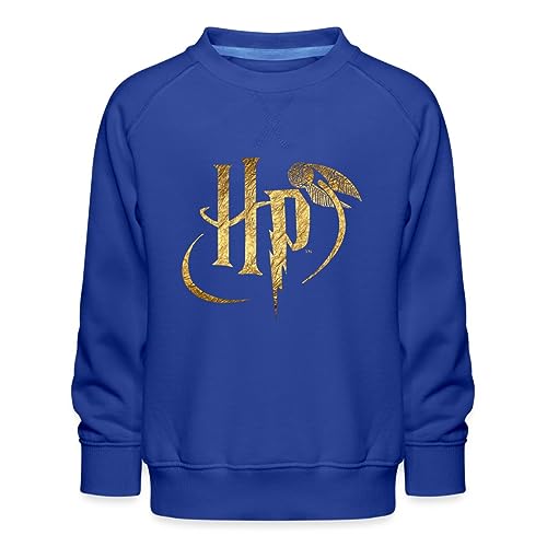 Spreadshirt Harry Potter Logo HP Kinder Premium Pullover, 122/128 (7-8 Jahre), Royalblau von Spreadshirt