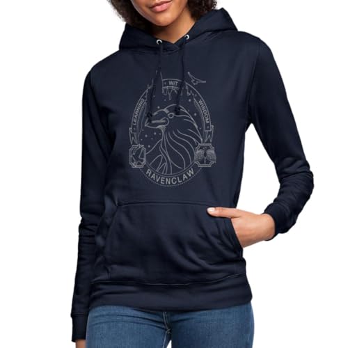 Spreadshirt Harry Potter Ravenclaw Silver Frauen Hoodie, L, Navy von Spreadshirt