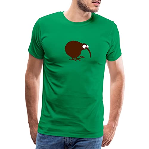 Spreadshirt Kiwi Vogel Schnepfenstrauß Männer Premium T-Shirt, L, Kelly Green von Spreadshirt