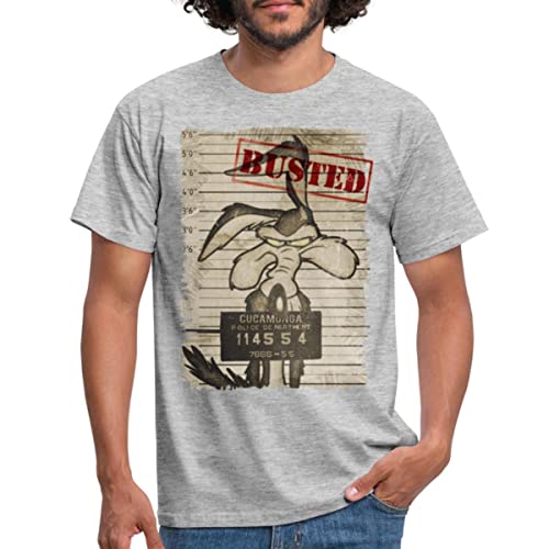 Spreadshirt Looney Tunes Wile E. Coyote Busted Männer T-Shirt, L, Grau meliert von Spreadshirt