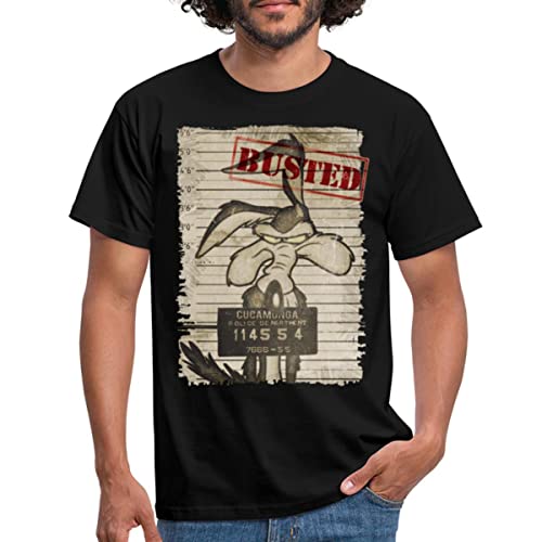 Spreadshirt Looney Tunes Wile E. Coyote Busted Männer T-Shirt, XL, Schwarz von Spreadshirt