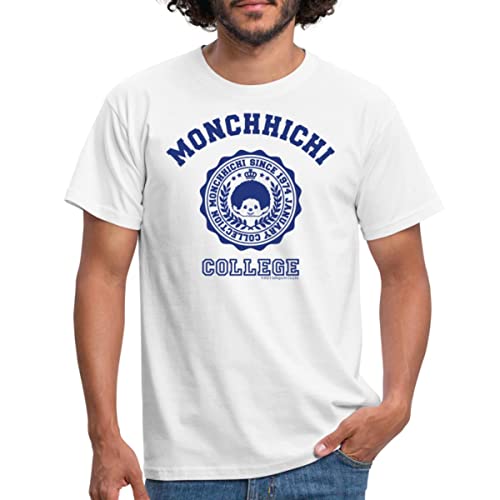 Spreadshirt Monchhichi College Blau Schule Männer T-Shirt, L, weiß von Spreadshirt