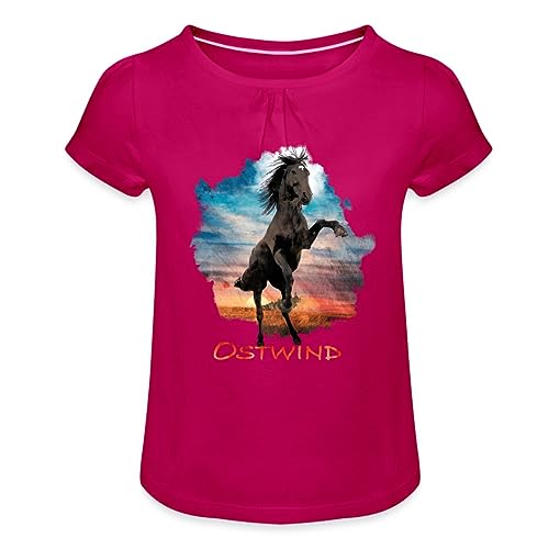 Spreadshirt Ostwind Der Große Orkan Ostwind Porträt Mädchen T-Shirt mit Raffungen, 12 Jahre, Fuchsia von Spreadshirt