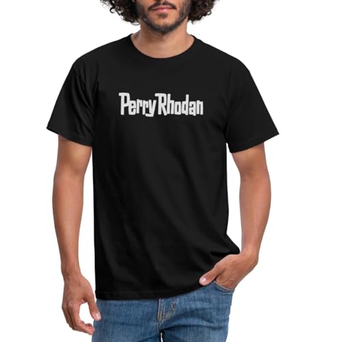 Spreadshirt Perry Rhodan Logo weiß Männer T-Shirt, XXL, Schwarz von Spreadshirt