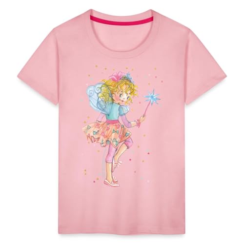 Spreadshirt Prinzessin Lillifee mit Konfetti Kinder Premium T-Shirt, 122/128 (6 Jahre), Hellrosa von Spreadshirt