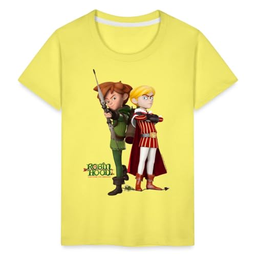 Spreadshirt Robin Hood Schlitzohr Von Sherwood Mit Bogen Kinder Premium T-Shirt, 110/116 (4 Jahre), Gelb von Spreadshirt