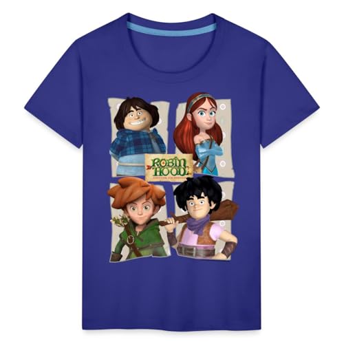 Spreadshirt Robin Hood Tuck Marian Robin Und Little John Kinder Premium T-Shirt, 110/116 (4 Jahre), Königsblau von Spreadshirt