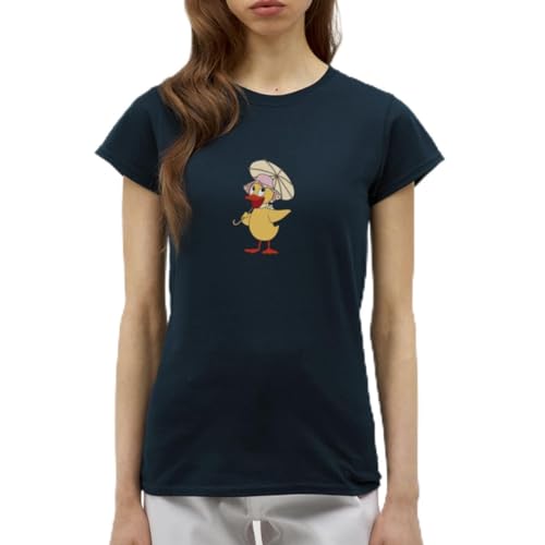 Spreadshirt Sandmännchen Schnatterinchen Mit Schirm Frauen T-Shirt, M, Navy von Spreadshirt