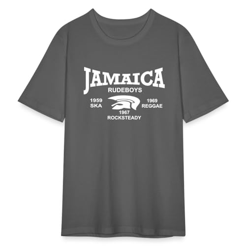 Spreadshirt Ska Jamaica Trojan Rudeboys Männer Slim Fit T-Shirt, XL, Graphite von Spreadshirt