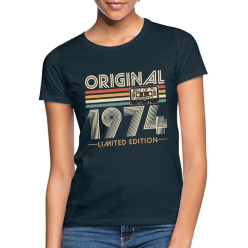 Spreadshirt 1974 Original 50. Geburtstag Frauen T-Shirt, M, Navy von Spreadshirt