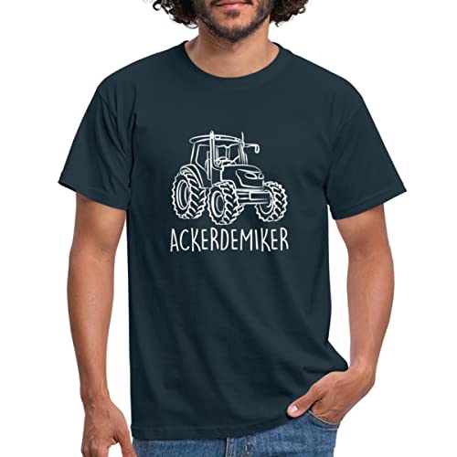 Spreadshirt Ackerdemiker Traktor Lustiger Spruch Männer T-Shirt, M, Navy von Spreadshirt