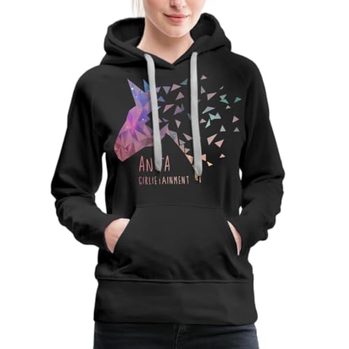 Spreadshirt Anita Girlietainment Low Poly Galaxy Design Frauen Premium Hoodie, S, Schwarz von Spreadshirt