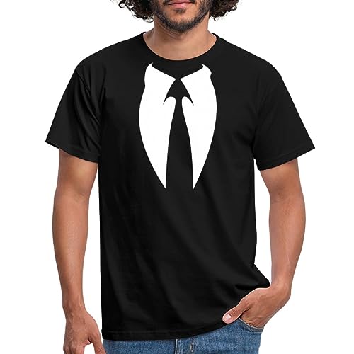 Spreadshirt Anonymous Anzug Krawatte Männer T-Shirt, M, Schwarz von Spreadshirt