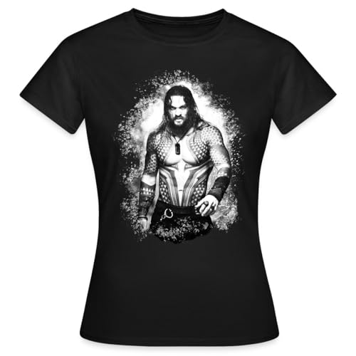 Spreadshirt Aquaman Film Aquaman Kampfbereit Frauen T-Shirt, L, Schwarz von Spreadshirt