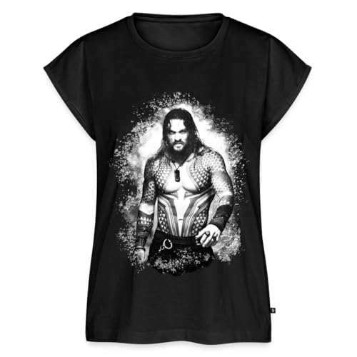 Spreadshirt Aquaman Film Aquaman Kampfbereit Frauen Casual T-Shirt, M, Schwarz von Spreadshirt