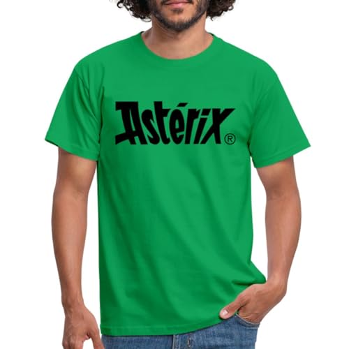 Spreadshirt Asterix & Obelix - Asterix Logo Männer T-Shirt, XL, Kelly Green von Spreadshirt