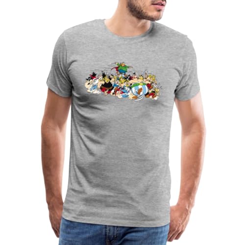 Spreadshirt Asterix & Obelix - Attacke Kinder Premium T-Shirt, 122/128 (6 Jahre), Grau meliert von Spreadshirt