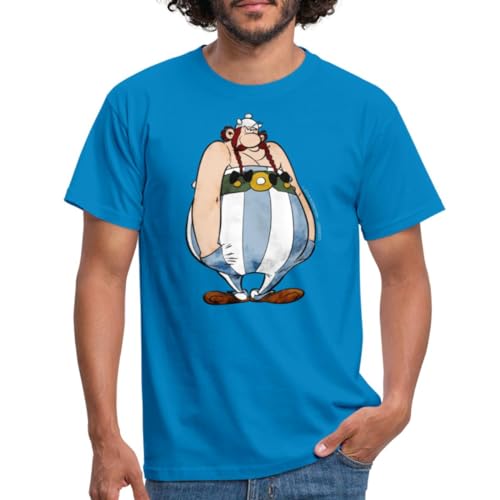 Spreadshirt Asterix & Obelix Bockig Männer T-Shirt, XXL, Royalblau von Spreadshirt