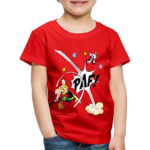 Spreadshirt Asterix & Obelix Faustschlag Von Asterix Kinder Premium T-Shirt, 122/128 (6 Jahre), Rot von Spreadshirt