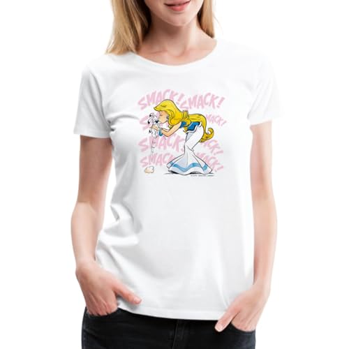 Spreadshirt Asterix & Obelix - Idefix Falbala Frauen Premium T-Shirt, S, weiß von Spreadshirt