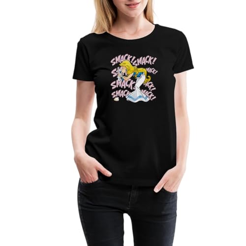 Spreadshirt Asterix & Obelix - Idefix Falbala Frauen Premium T-Shirt, XXL, Schwarz von Spreadshirt