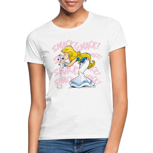 Spreadshirt Asterix & Obelix - Idefix Falbala Frauen T-Shirt, L, weiß von Spreadshirt