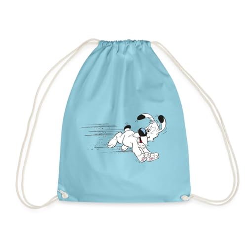 Spreadshirt Asterix & Obelix Idefix Hat Es Eilig Turnbeutel, One Size, Aqua von Spreadshirt