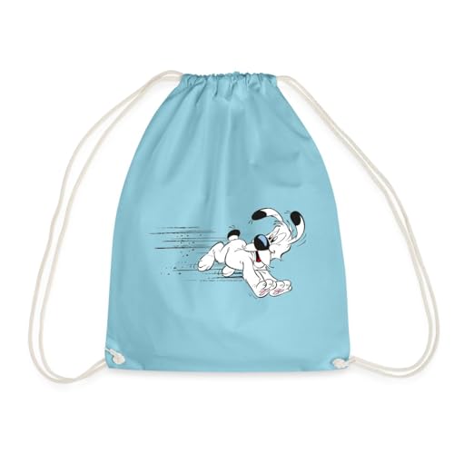 Spreadshirt Asterix & Obelix Idefix Hat Es Eilig Turnbeutel, One size, Aqua von Spreadshirt