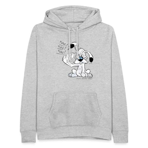 Spreadshirt Asterix & Obelix Idefix Klopft TOC TOC TOC Frauen Hoodie, XXL, Hellgrau meliert von Spreadshirt