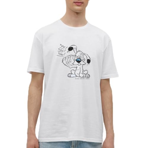 Spreadshirt Asterix & Obelix Idefix Klopft TOC TOC TOC Männer T-Shirt, XXL, weiß von Spreadshirt