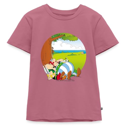 Spreadshirt Asterix & Obelix Machen Siesta Mit Idefix Kinder Premium T-Shirt, 122/128 (6 Jahre), Mauve von Spreadshirt