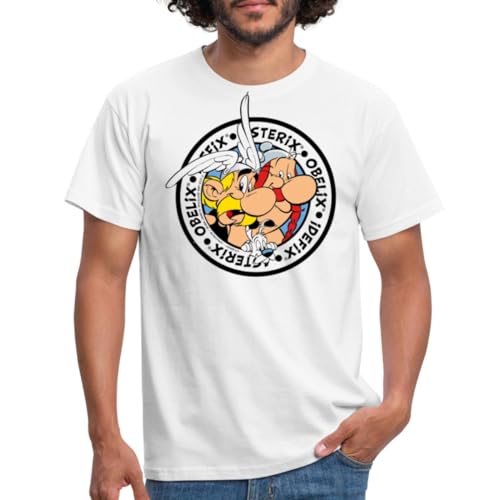 Spreadshirt Asterix & Obelix Mit Idefix Abenteuer Männer T-Shirt, XXL, weiß von Spreadshirt