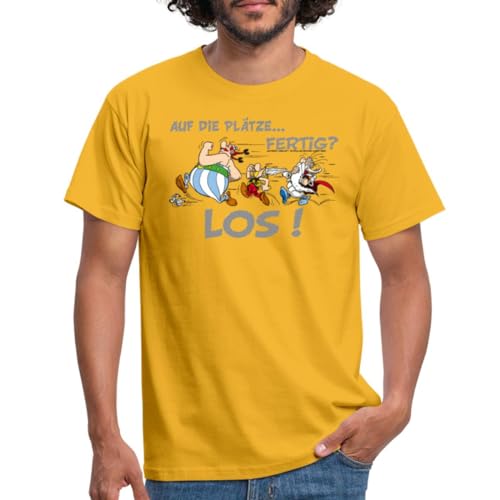 Spreadshirt Asterix und Obelix Sport Spruch Männer T-Shirt, S, Gelb von Spreadshirt