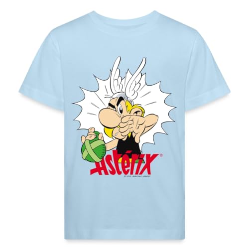 Spreadshirt Asterix & Obelix Weg Von Meinem Zaubertrank Kinder Bio-T-Shirt, 122/128 (7-8 Jahre), Hellblau von Spreadshirt