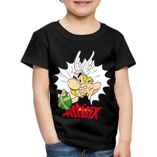 Spreadshirt Asterix & Obelix Weg Von Meinem Zaubertrank Kinder Premium T-Shirt, 110/116 (4 Jahre), Schwarz von Spreadshirt
