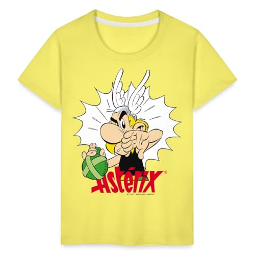 Spreadshirt Asterix & Obelix Weg Von Meinem Zaubertrank Kinder Premium T-Shirt, 134/140 (8 Jahre), Gelb von Spreadshirt