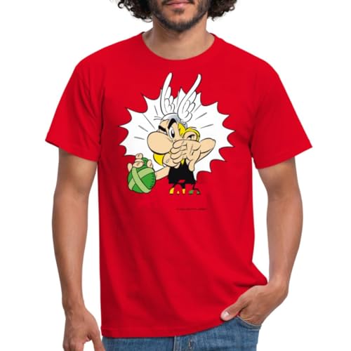 Spreadshirt Asterix & Obelix Weg Von Meinem Zaubertrank Männer T-Shirt, 4XL, Rot von Spreadshirt