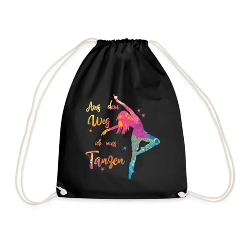 Spreadshirt Aus Dem Weg Ich Muss Tanzen Tänzerin Turnbeutel, One size, Schwarz von Spreadshirt