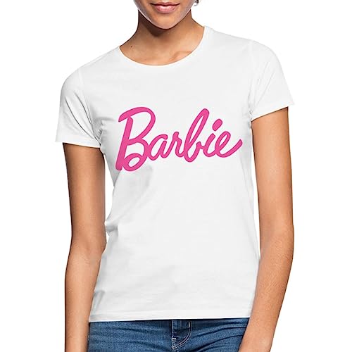 Spreadshirt Barbie Klassisches Logo Frauen T-Shirt, S, weiß von Spreadshirt