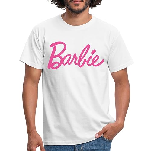 Spreadshirt Barbie Klassisches Logo Männer T-Shirt, 3XL, weiß von Spreadshirt