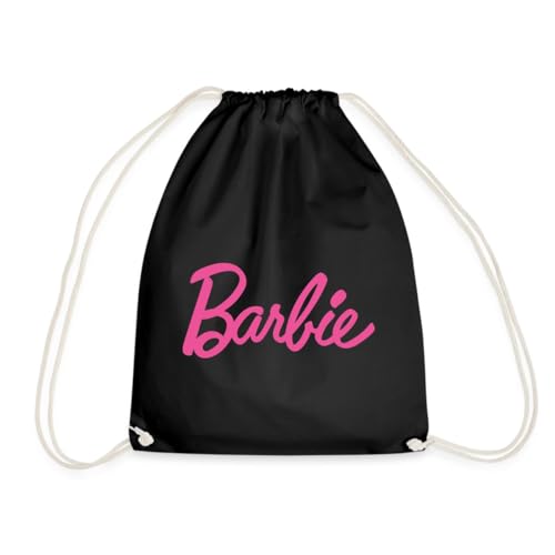 Spreadshirt Barbie Klassisches Logo Turnbeutel, One size, Schwarz von Spreadshirt