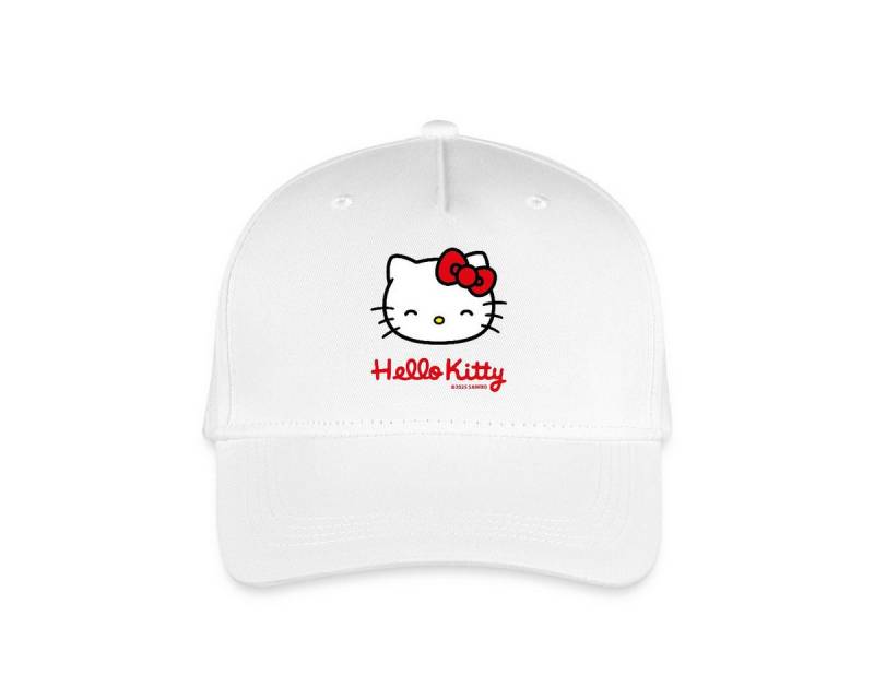 Spreadshirt Baseball Cap Hello Kitty Lächelnd Mit Schriftzug Kinder Bio Basecap (1-St) von Spreadshirt