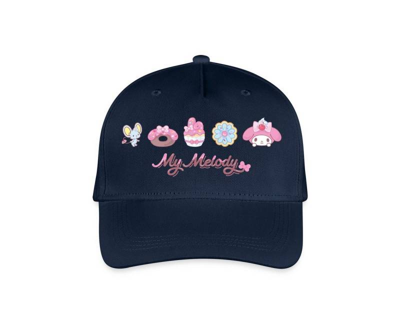 Spreadshirt Baseball Cap My Melody Mit Flat Und Gebäckstücken Kinder Bio Basecap (1-St) von Spreadshirt