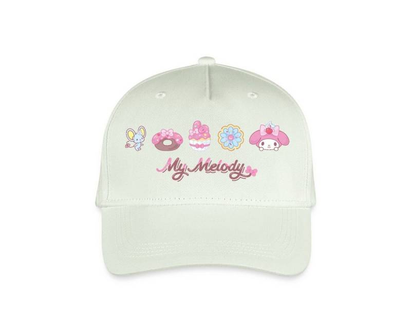 Spreadshirt Baseball Cap My Melody Mit Flat Und Gebäckstücken Kinder Bio Basecap (1-St) von Spreadshirt