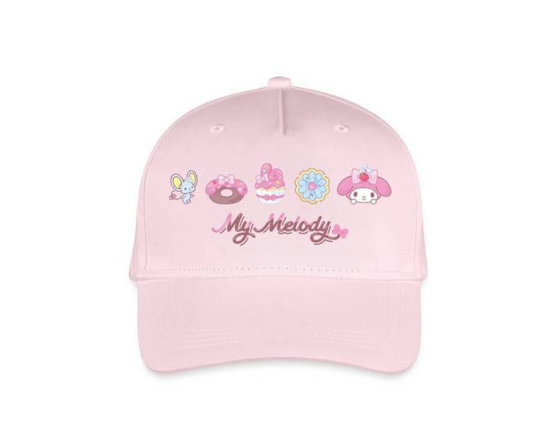 Spreadshirt Baseball Cap My Melody Mit Flat Und Gebäckstücken Kinder Bio Basecap (1-St) von Spreadshirt