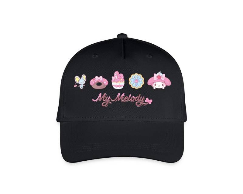 Spreadshirt Baseball Cap My Melody Mit Flat Und Gebäckstücken Kinder Bio Basecap (1-St) von Spreadshirt