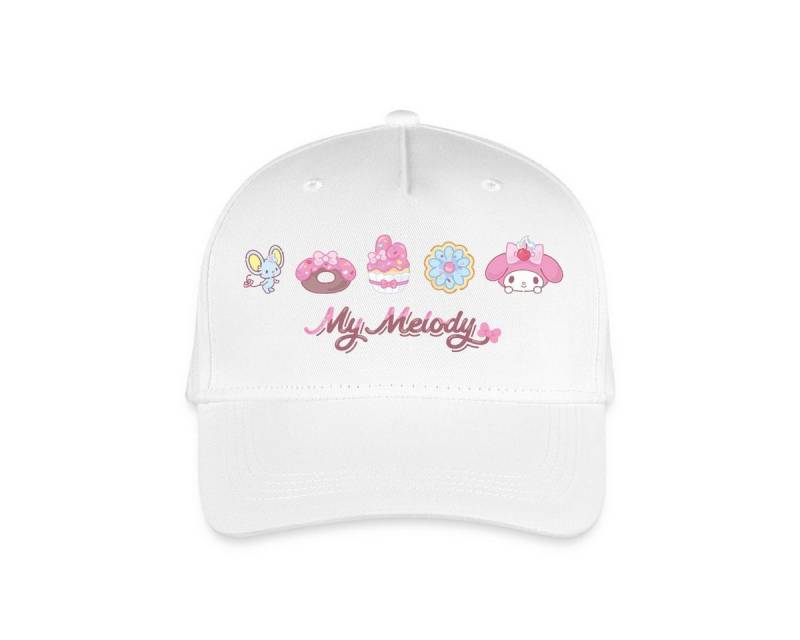 Spreadshirt Baseball Cap My Melody Mit Flat Und Gebäckstücken Kinder Bio Basecap (1-St) von Spreadshirt