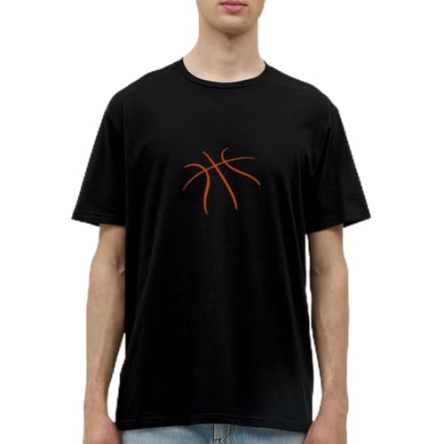 Spreadshirt Basketball Muster Geschenk Für Basketball Fans Basketballspieler Männer T-Shirt, S, Schwarz von Spreadshirt