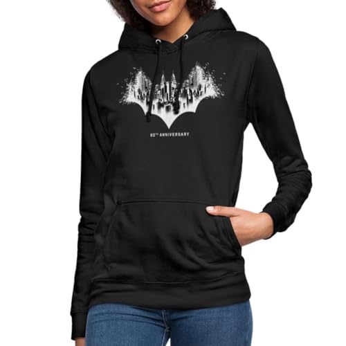 Spreadshirt Batman 80 Jahre Gotham Frauen Hoodie, XL, Schwarz von Spreadshirt