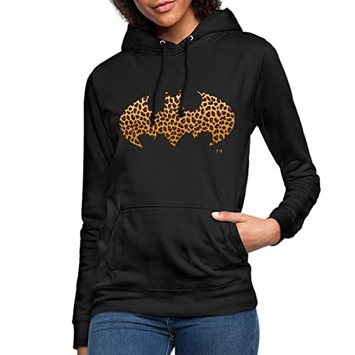 Spreadshirt Batman Leoprint Logo Frauen Hoodie, M, Schwarz von Spreadshirt